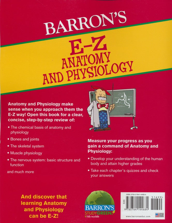 Barron's E-Z Anatomy and Physiology Third Edition by I. Edward Alcamo Ph.D. & Barbara Krumhardt Ph.D.