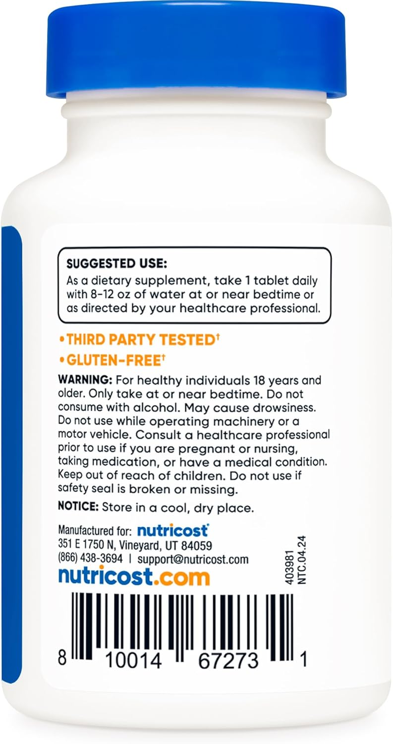 Nutricost Melatonin 10mg Supports Sleep Supplement 240 Tablets