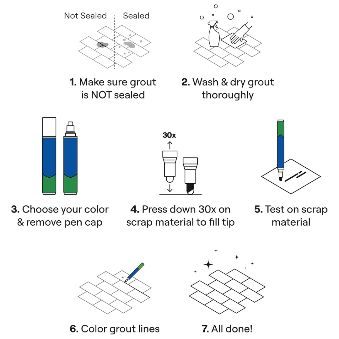 The Rainbow Liquid Chalk Specialists Grout Pen Restorer, 7 ml