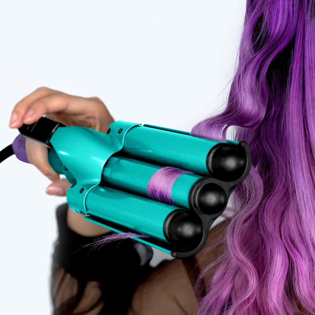 TIGI Bed Head Wave Affair Hair Waver Tourmaline Ceramic Three Barrel BH381C, Dual Voltage