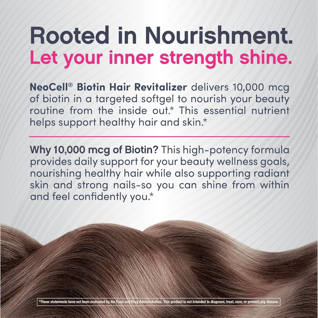NeoCell Biotin Hair Revitalizer 10,000 mcg, 300 Softgels