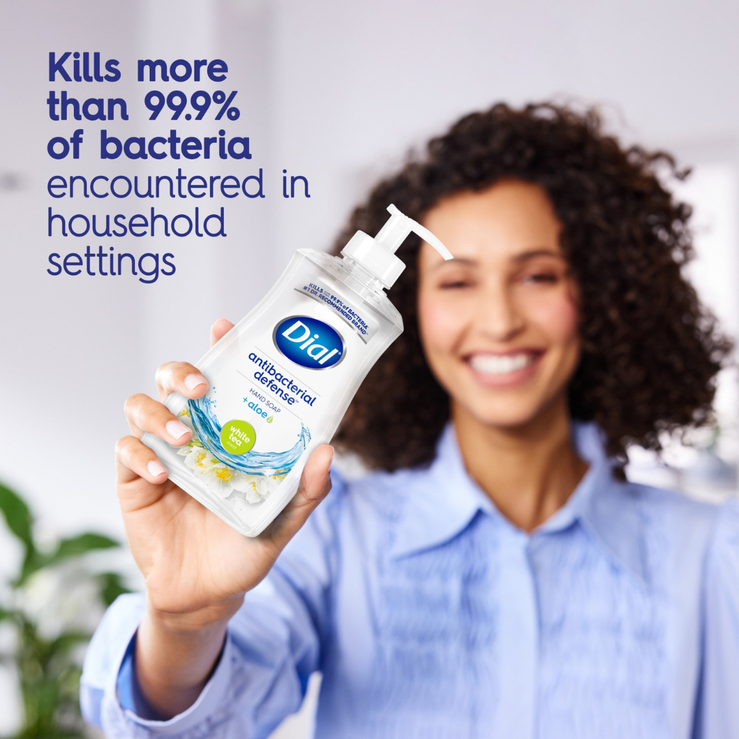 Dial Antibacterial Defense Hand Soap + Aloe White Tea Scent, 11 oz / 325 ml