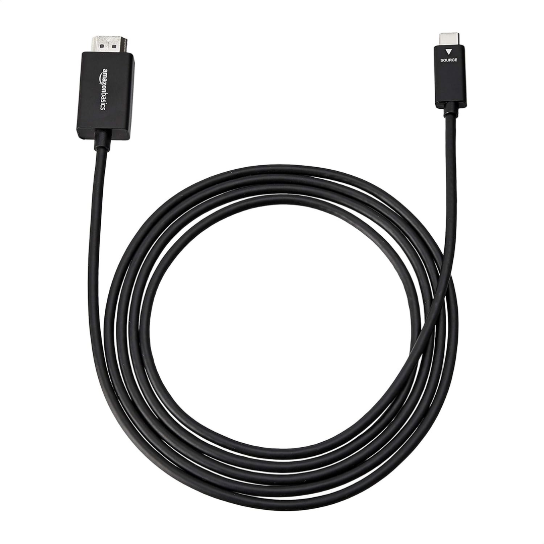 AmazonBasics USB-C to HDMI Cable Adapter, 6 ft / 1.8 m