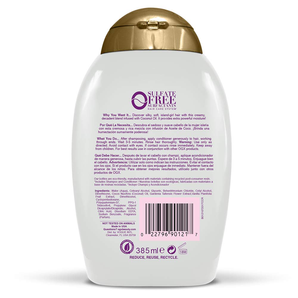 OGX Extra Strength Damage Remedy + Coconut Miracle Oil Conditioner, 385 mL