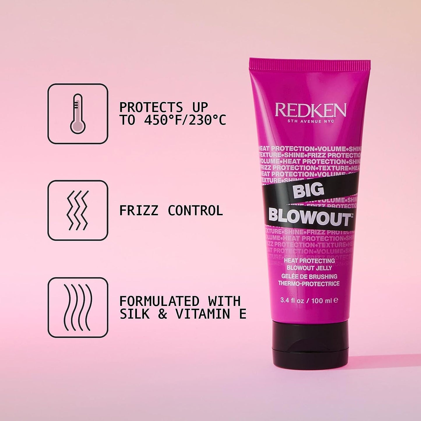 Redken 5th Avenue NYC Big Blowout Heat Protecting Jelly 3.4 fl oz / 100 mL