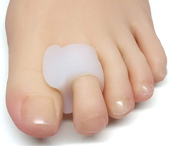 ZenToes Gel Toe Separators for Toe Allignment Corrector & Spacer White 4 Count