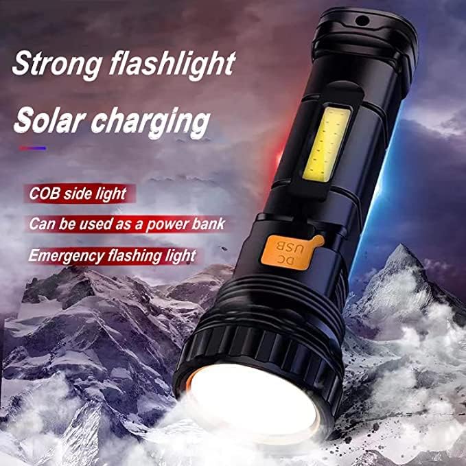 E-Shidai Solar Charging LED Flashlight + Powerbank, YF-1128