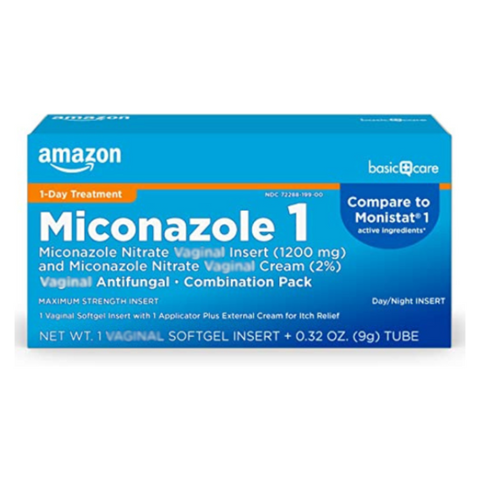 Miconazole Nitrate Insert  & Cream Antifungal For Yeast Infection 1 Softgel Insert + 0.32 ounce Tube