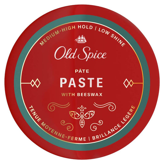 Old Spice Hair Styling Paste with Beeswax Medium-High Hold Low Shine, 2.22 oz. / 63g