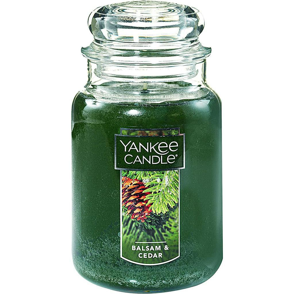 Yankee Candle Balsam & Cedar Scented Large Jar Single Wick Candle - 623g
