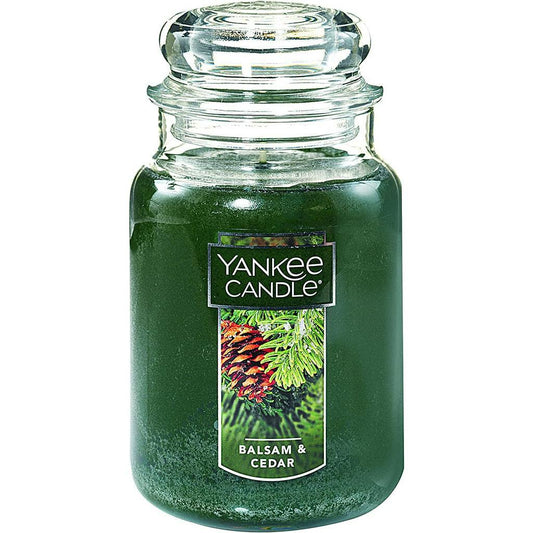 Yankee Candle Balsam & Cedar Scented Large Jar Single Wick Candle - 623g
