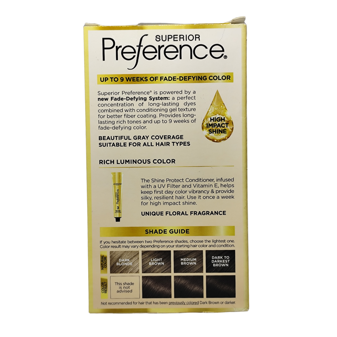 Loreal Paris Superior Preference Rich Luminous Fade-Defying Permanent Hair Color, 5A Medium Ash Brown