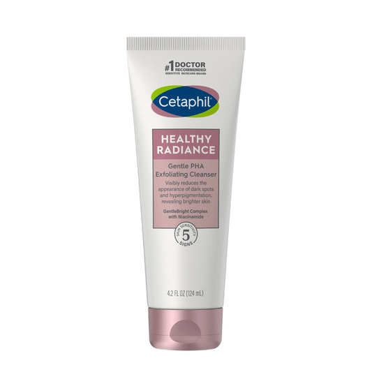 Cetaphil Face Wash Healthy Radiance Gentle PHA Exfoliating Cleanser Gentle Sensitivity 5 signs 4.2 fl oz / 124 mL