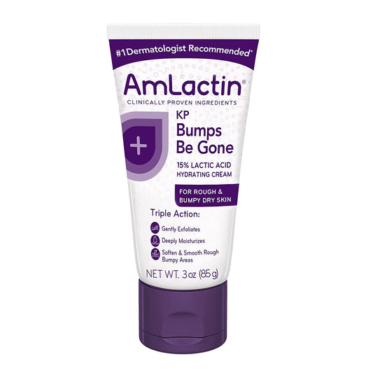 AmLactin KP Bumps Be Gone 15% Lactic Acid Hydrating Cream For Rough & Bumpy Dry Skin - 85g (PACKAGING MAY VARY)