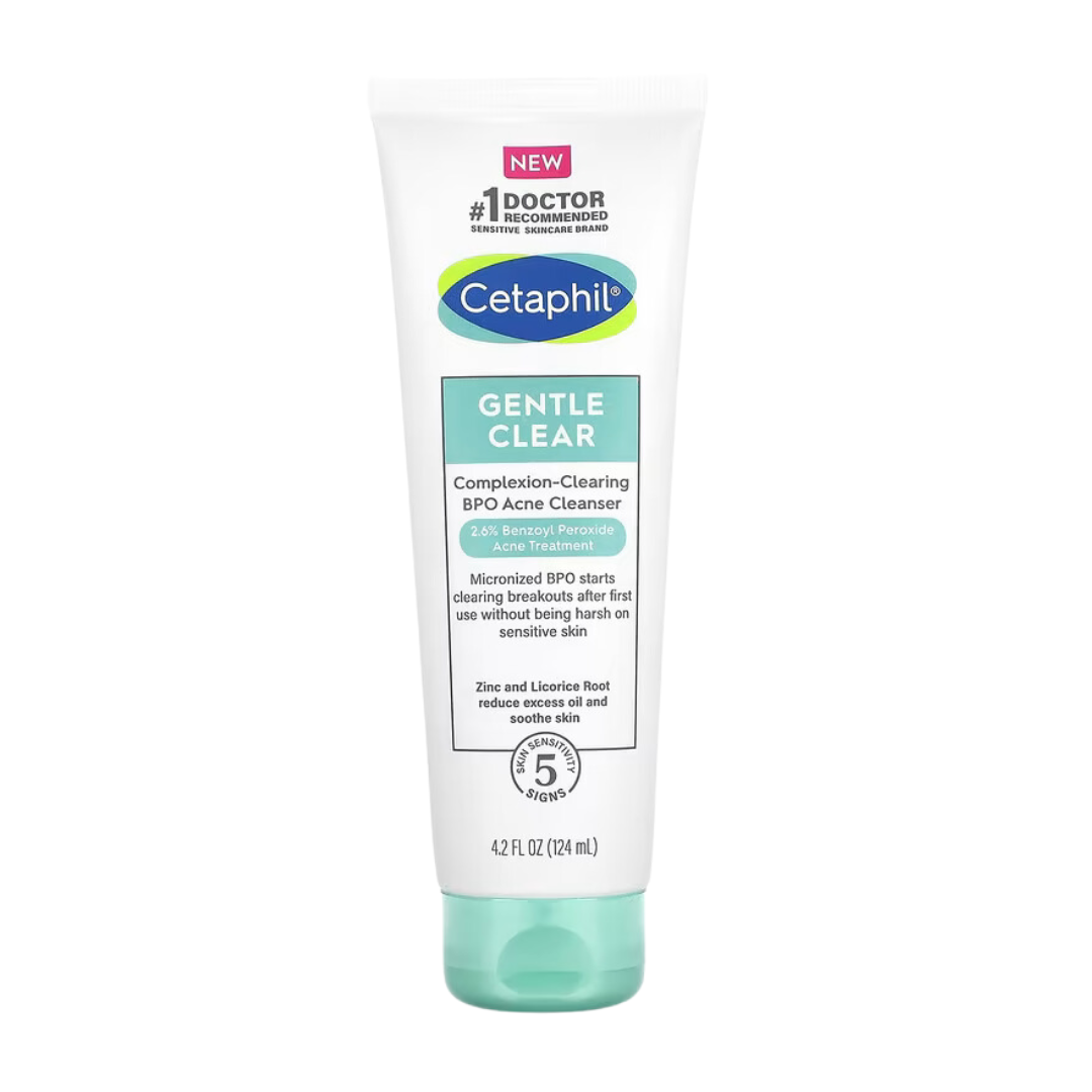 Cetaphil Gentle Clear Clarifying Acne Cream Cleanser White Tea & Aloe Soothe Skin - 4.2 fl oz / 124ml