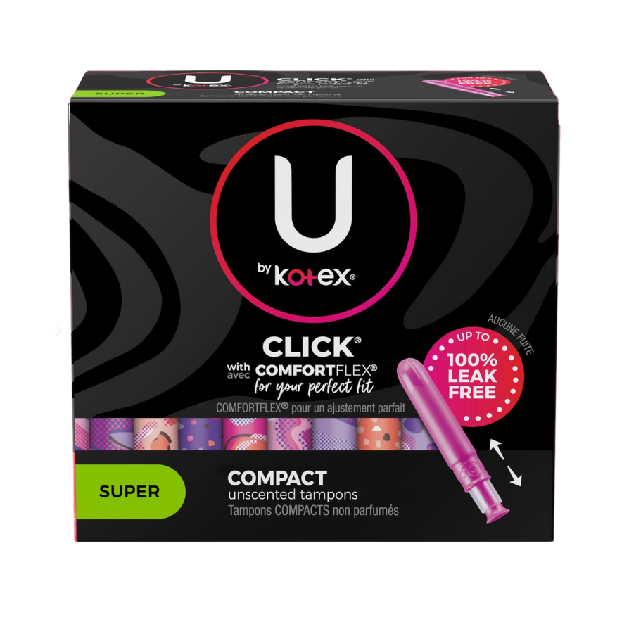 U by Kotex Compact Unscented Tampons Super 32 Count