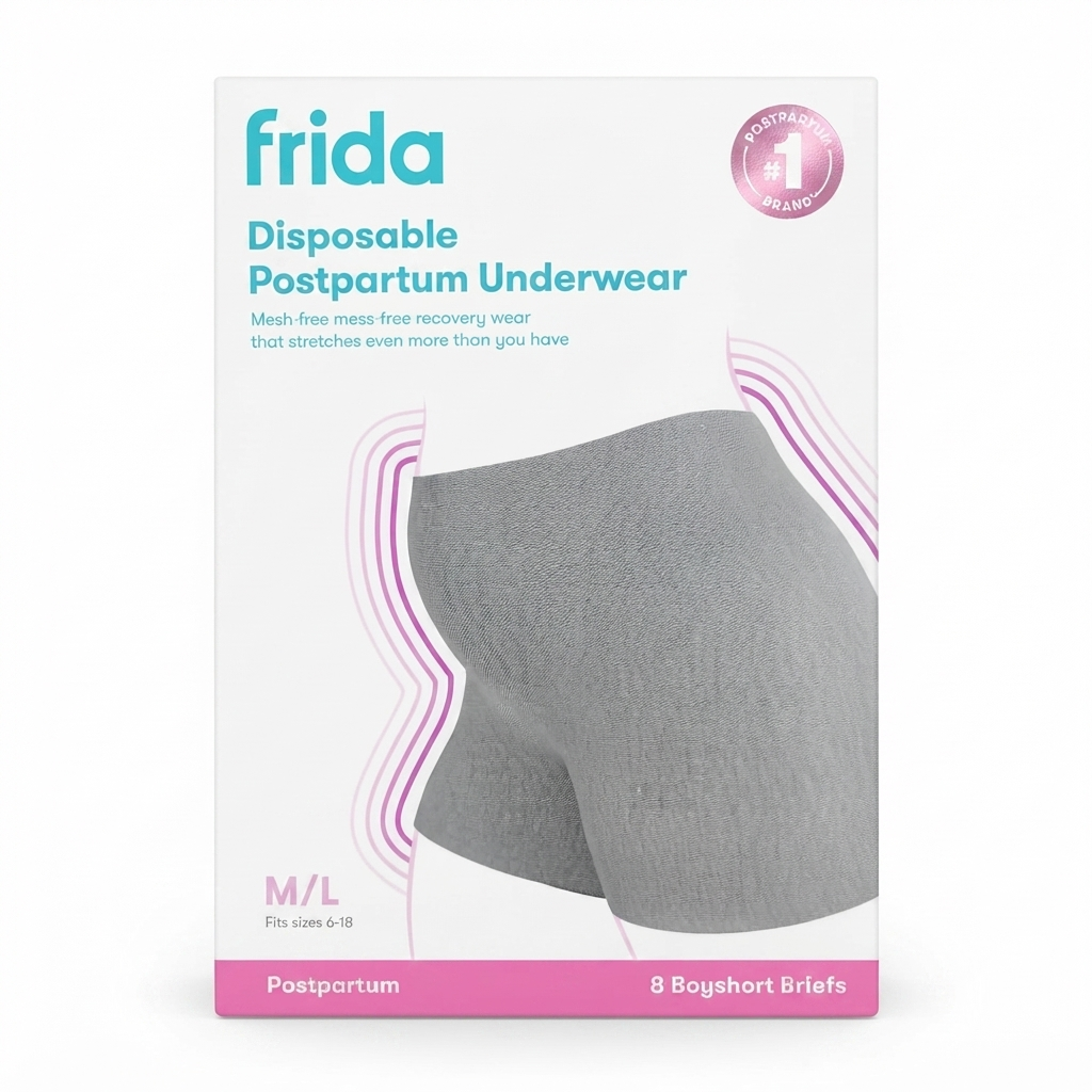 Frida Mom Disposable Postpartum Underwear M/L, 8 Boyshort Briefs