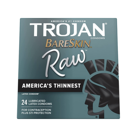 Trojan BareSkin Raw Lubricated Latex Condoms (24 Count)