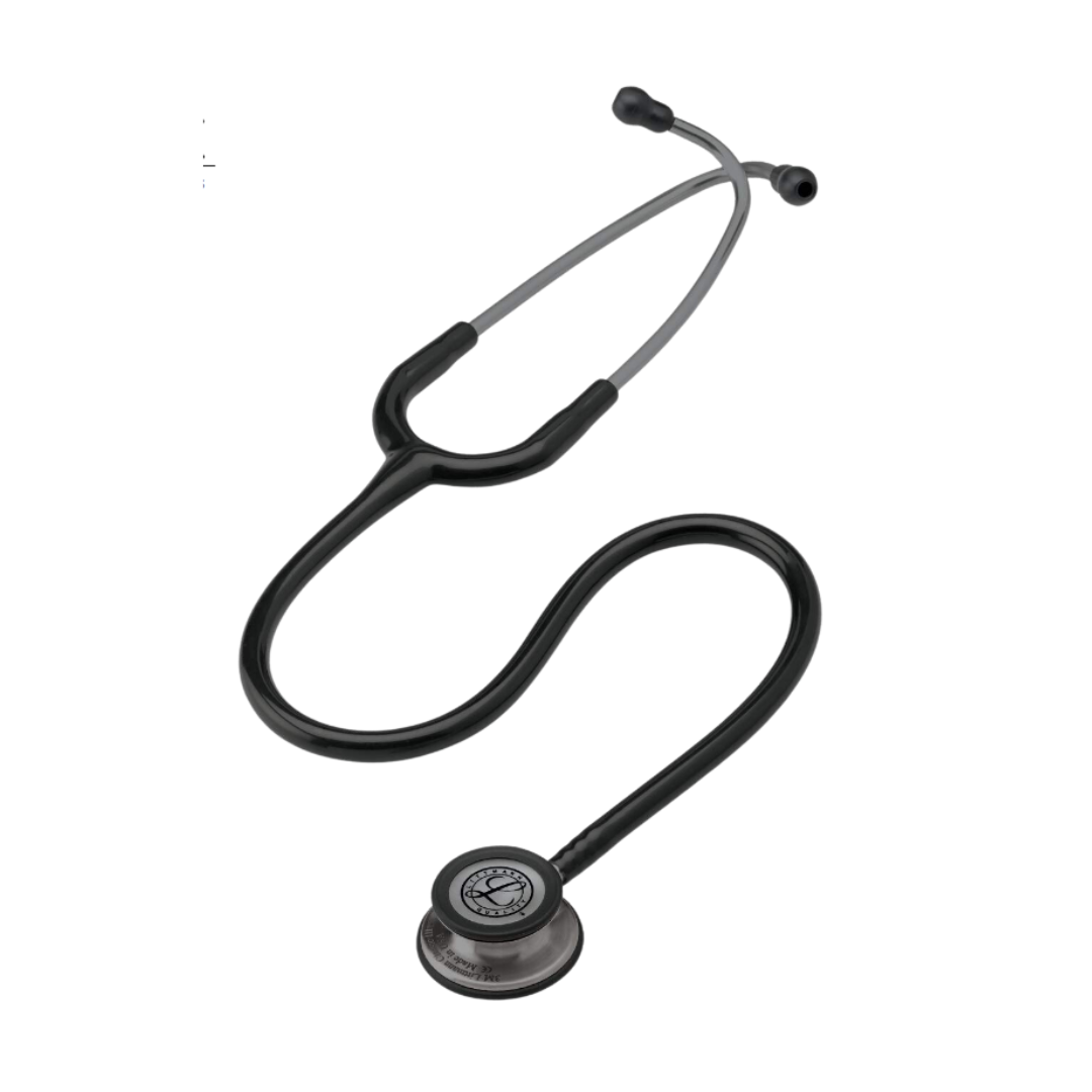 3M Littmann Classic III Monitoring Stethoscope, Smoke-Finish, Black Tube, 27 inch, 5811