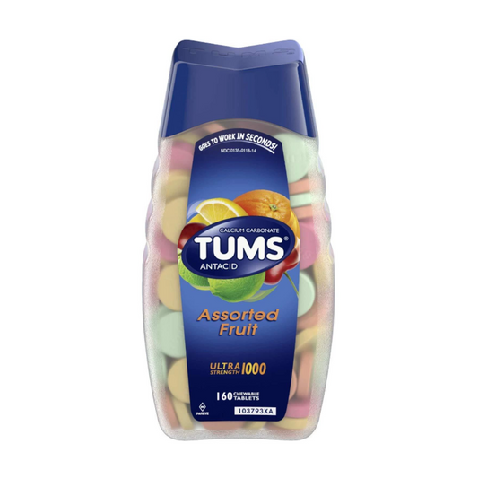 Tums Ultra-Strength 1000 Assorted Fruit Antacid Chewable Tablets (160 ct Bottle)