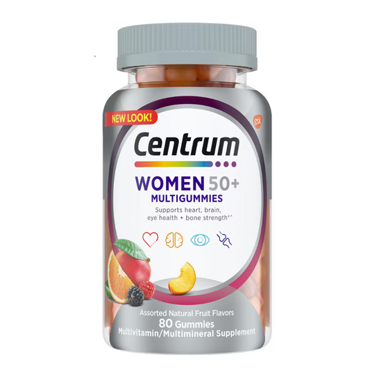 Centrum MultiGummies For Women 50+, Supports Heart, Brain, Eye & Bone Health, 80 Gummies