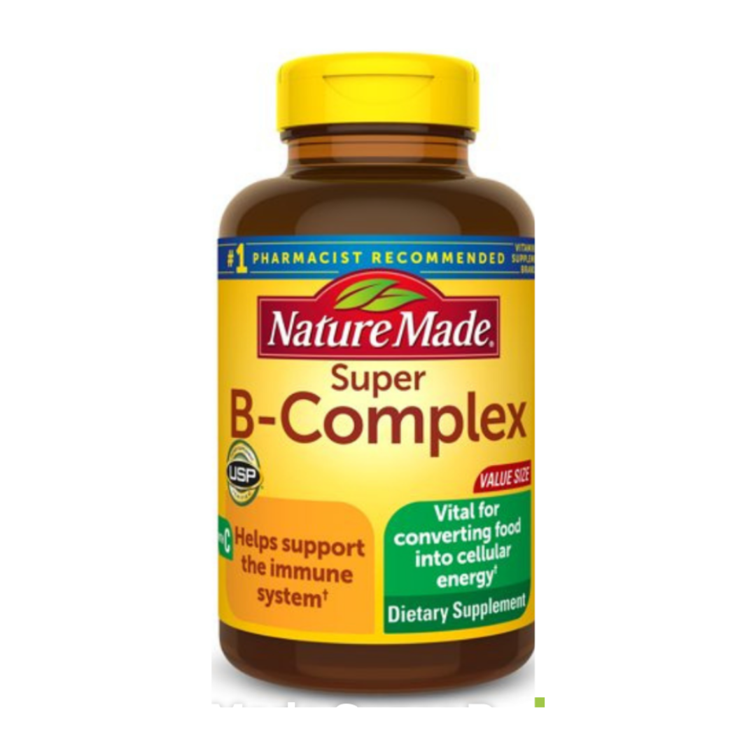Nature Made Super B Complex + Vitamin C and Folic Acid - 460 Tablets