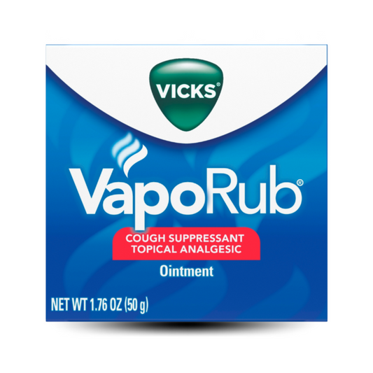 Vicks VapoRub Cough Chest Rub Suppressant Ointment, Original, 1.76 oz. / 50g