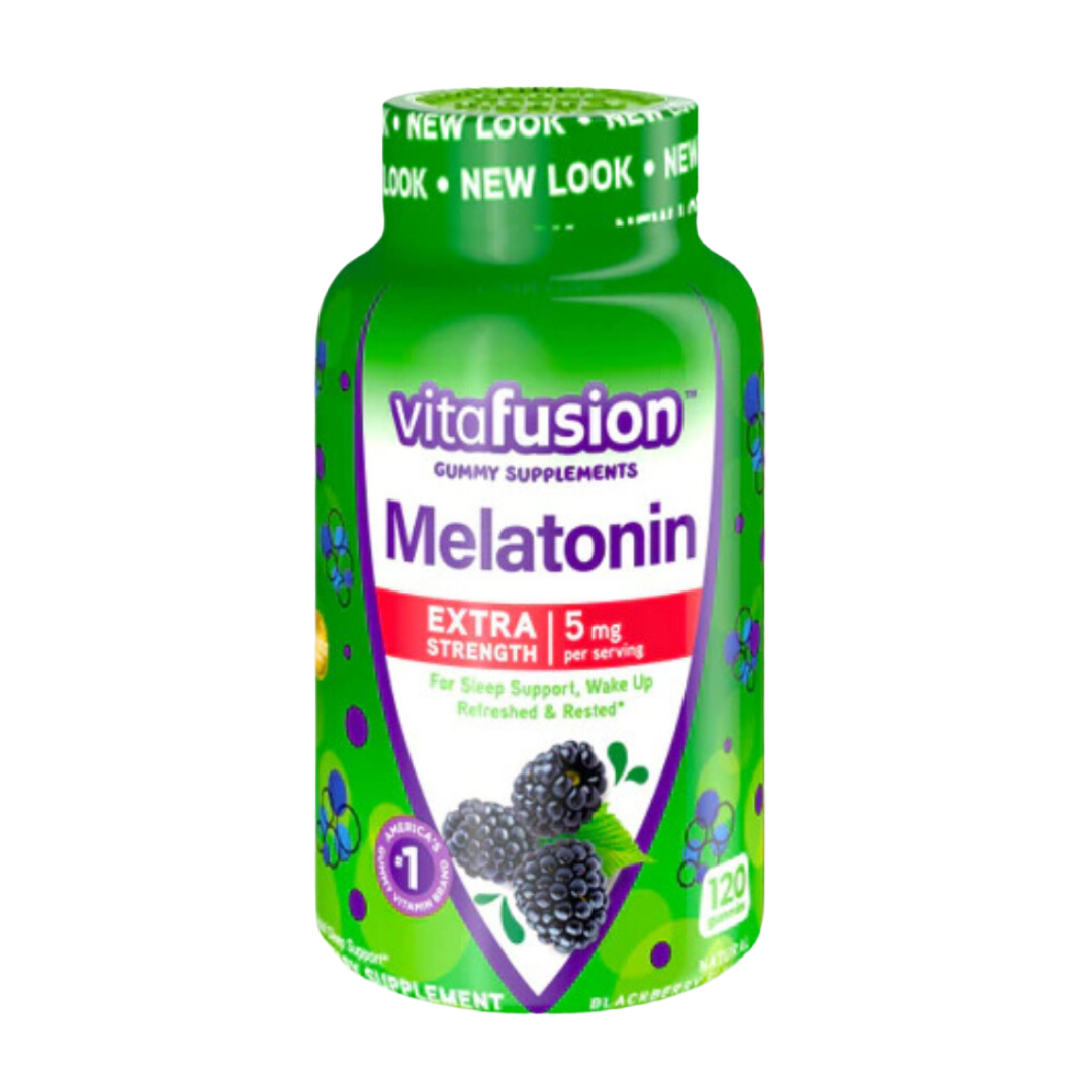 Vitafusion Extra Strength Melatonin 5miligrams Sleep Support Natural BlackberryFlavor 120Gummies