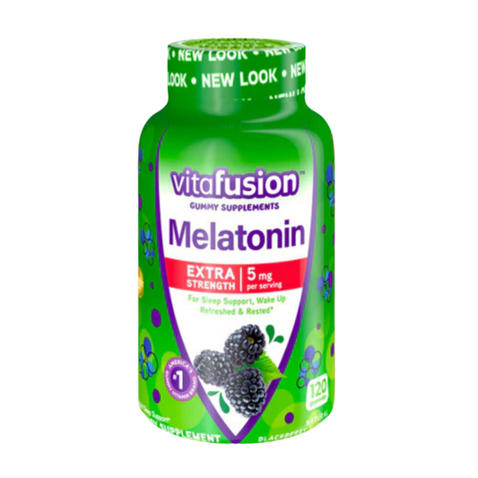 Vitafusion Extra Strength Melatonin 5miligrams Sleep Support Natural BlackberryFlavor 120Gummies