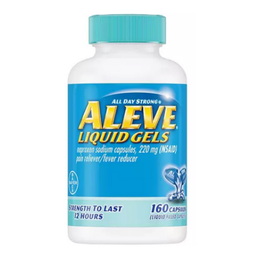 Aleve Liquid Gels 220mg Fever Reducer (160 Capsules)