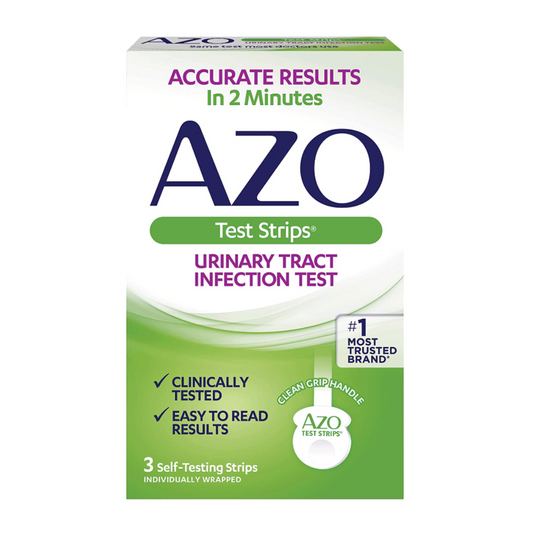 AZO Urinary Tract Infection (UTI) Test Strips, 3 Self-Testing Strips Accurate Results in 2 Minutes