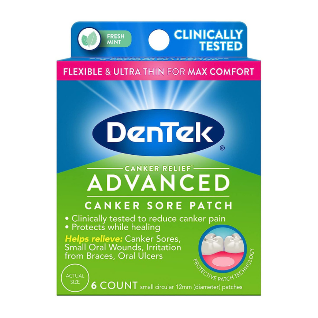 DenTek Advanced Canker Sore Patch 12mm Circular Patches 6Count