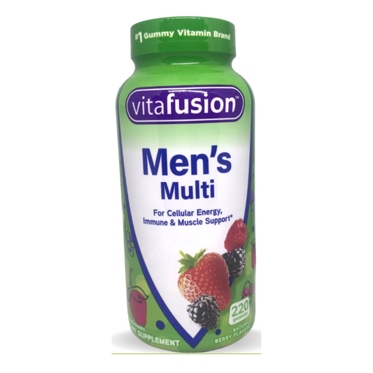 Vitafusion Men's Multi For Cellular Energy Immune & Muscle Support Natural Berry Flavor (220 Gummies)