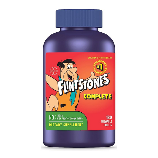 Flintstones Complete Children's Multivitamin with Calcium, Vitamin K & Vitamin D, 180 Chewable Tablets