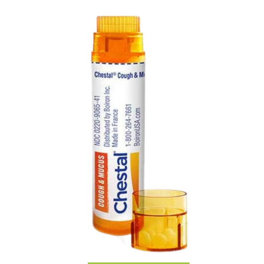 Boiron Chestal Meltaway Pellets Cough and Mucus Relief Homeopathic Medicine, Approx. 80 Pellets