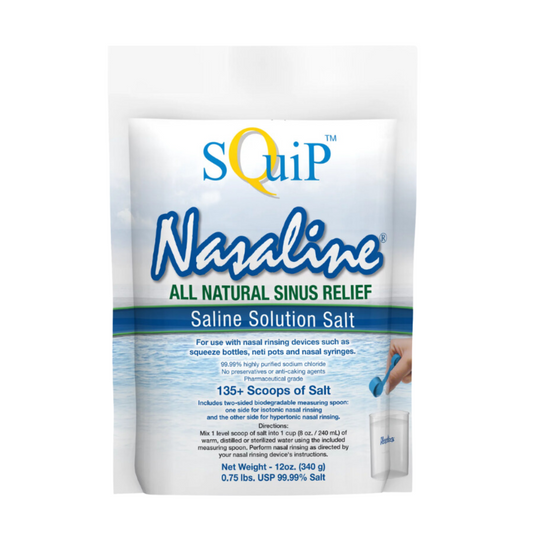 NeilMed Squip Nasaline All Natural Sinus Relief Saline Solution Salt 12 Oz