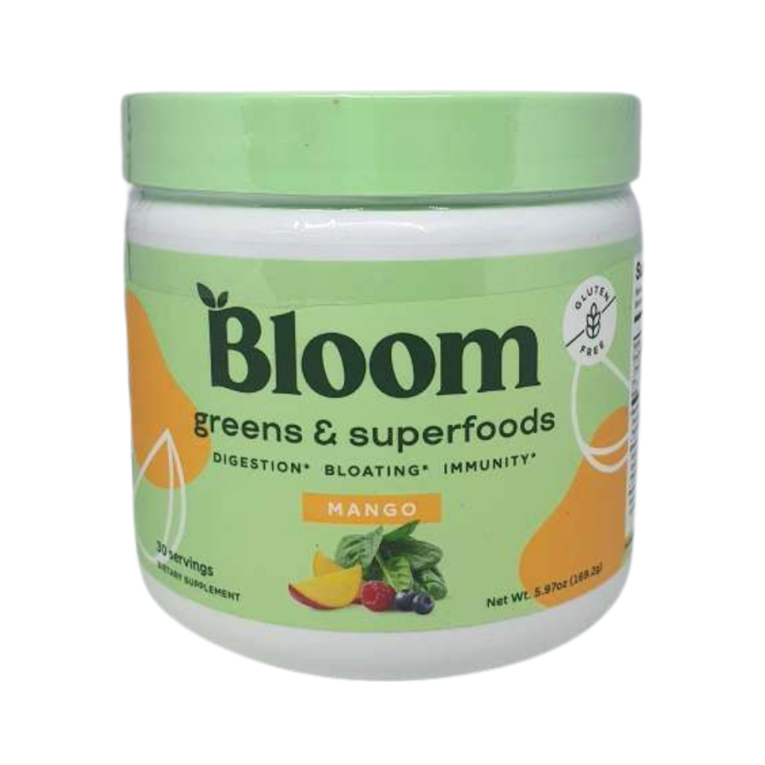 Bloom Super Greens Powder Smoothie & Juice Mix (30 Servings)