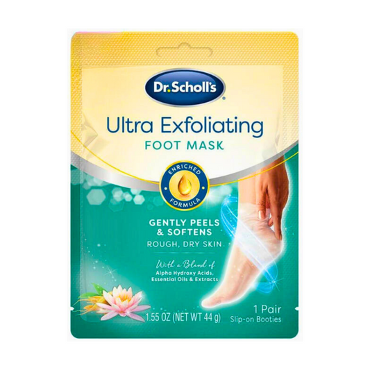 Dr. Scholl's Ultra Exfoliating Foot Mask Gently Soft Peels & Soften Rough Dry Skin 1 Pair 1.55 Oz / 44 g