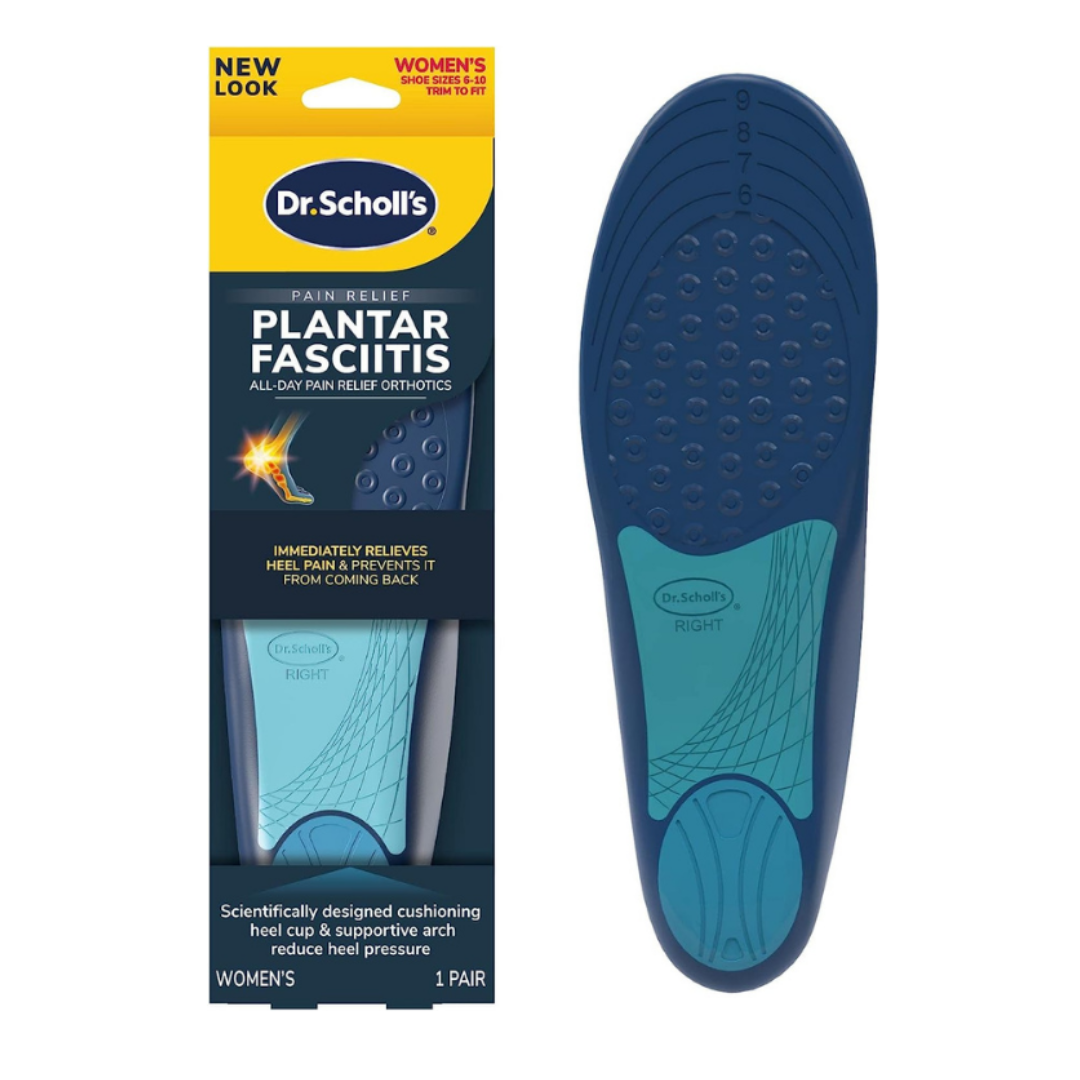 Dr. Scholl’s Plantar Fasciitis Shock Absorbing Heel Cushion Reinforced Arch: Women's Size 6-10