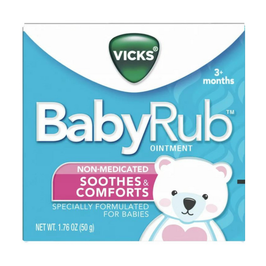 Vicks BabyRub Ointment Non-Medicated Soothes & Comforts (1.76 oz / 50g)