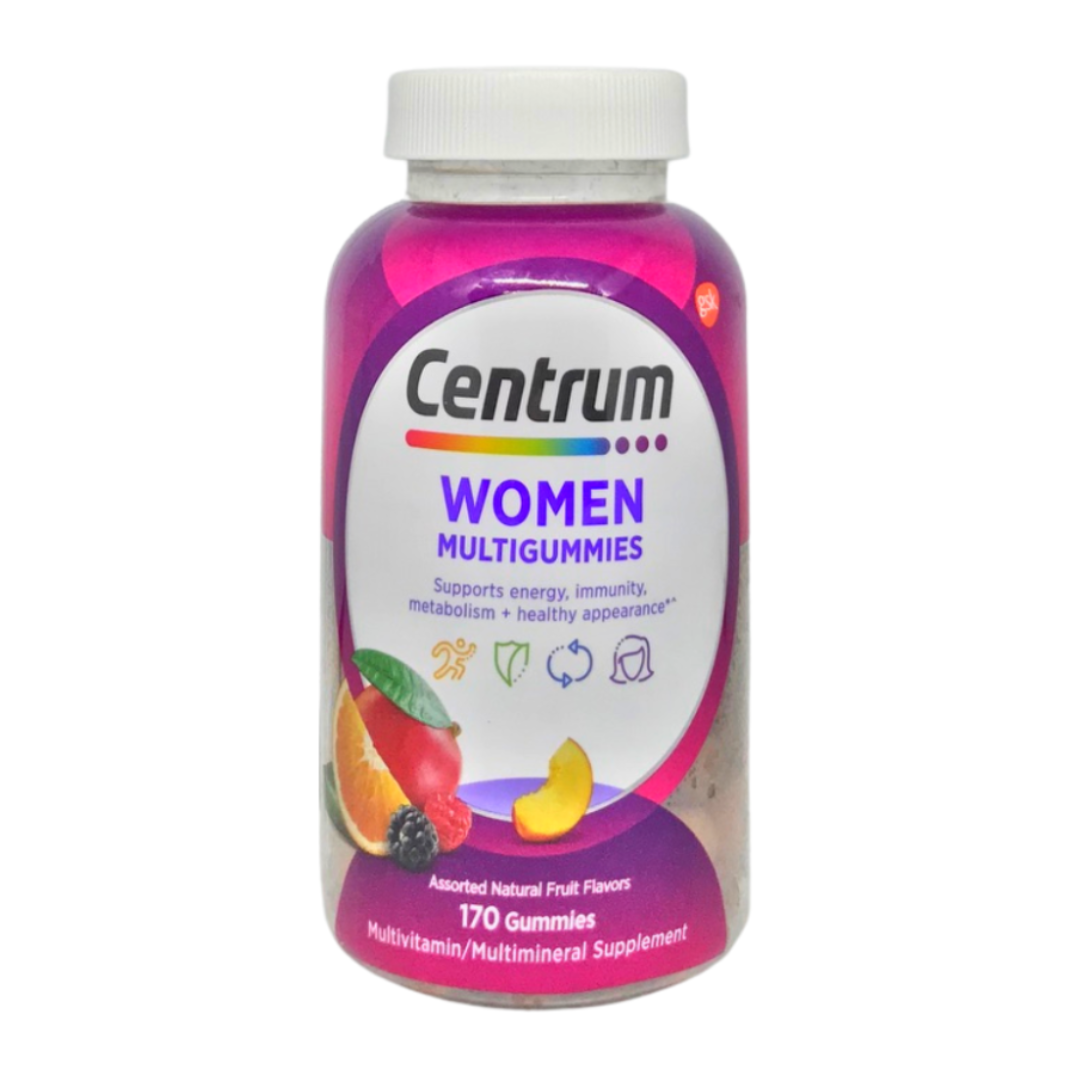 Centrum Multigummies For Women With Vitamin D3 B And Antioxidants Assorted Fruit Flavor 170 Count