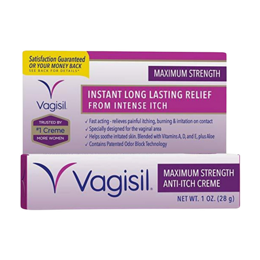 Vagisil Maximum-Strength Anti-Itch Feminine area Cream (28g) PACKAGING MAY VARY