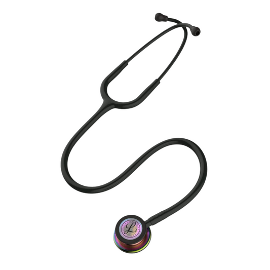 3M Littmann Classic III Stethoscope Rainbow - Finish Chestpiece Black Tube 1 Count (5870)
