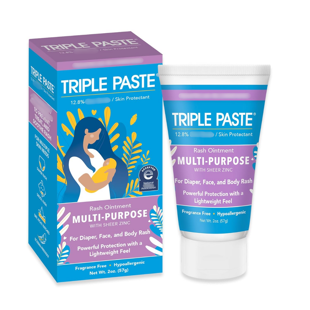 Triple Paste Diaper Rash Relief Sheer Zinc Less White Mess 2 oz (57g)