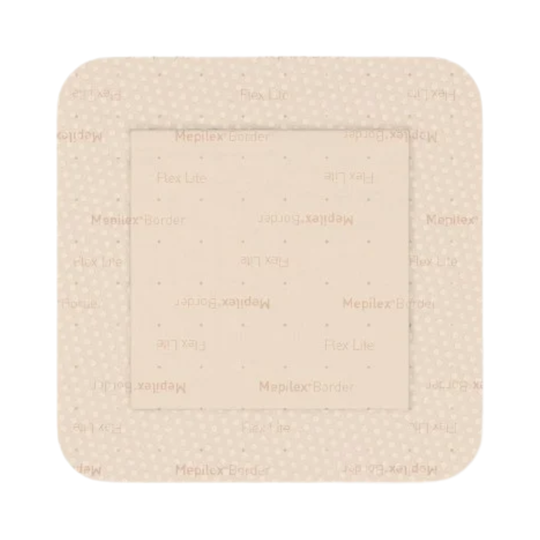 Mepilex Border Flex Lite Soft Silicone Foam Dressing 4" x 4" (10 x 10cm) 1 Count