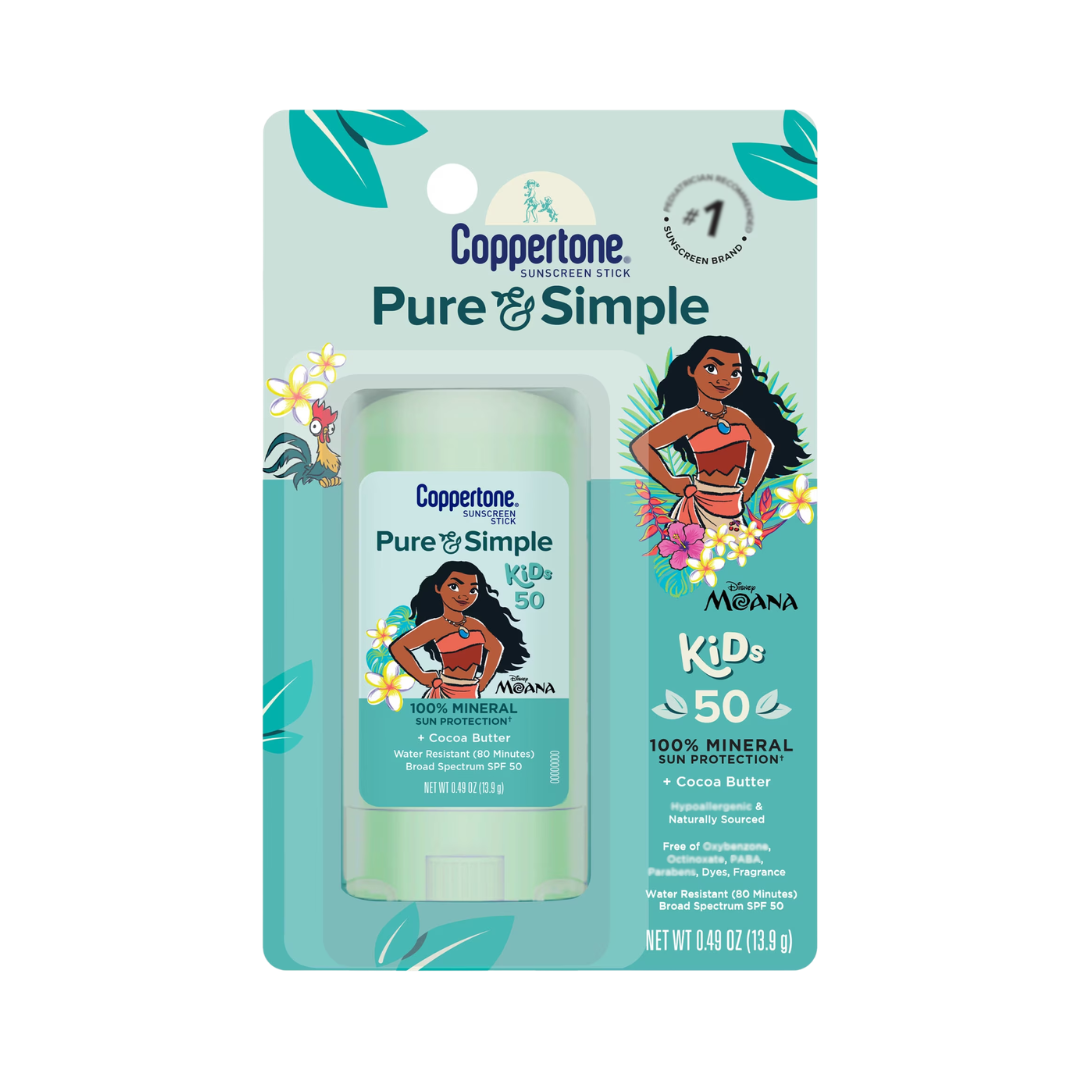 Coppertone Sunscreen Stick Pure & Simple Kids SPF 50 - 0.49 oz / 13.9 g