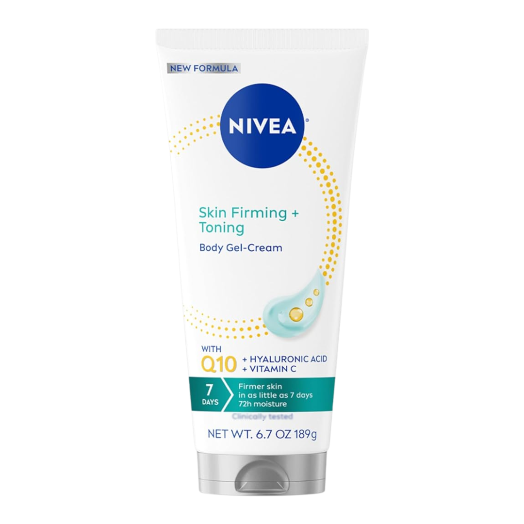Nivea Skin Toning & Firming Body Gel-Cream Fresh Hydration with Q10, 6.7 oz / 189 g