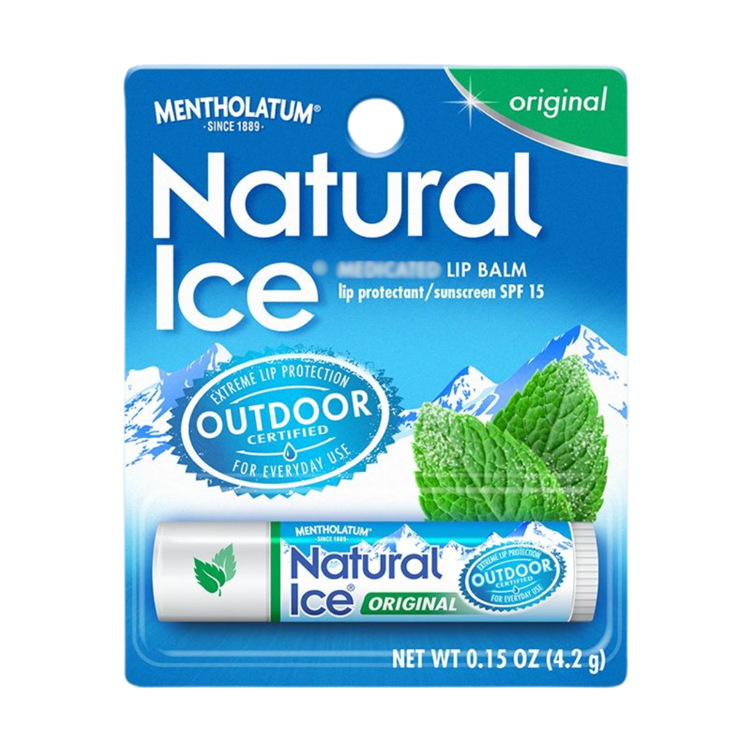 Mentholatum Natural Ice Original Lip Balm SPF 15, 0.15 oz / 4.2 g