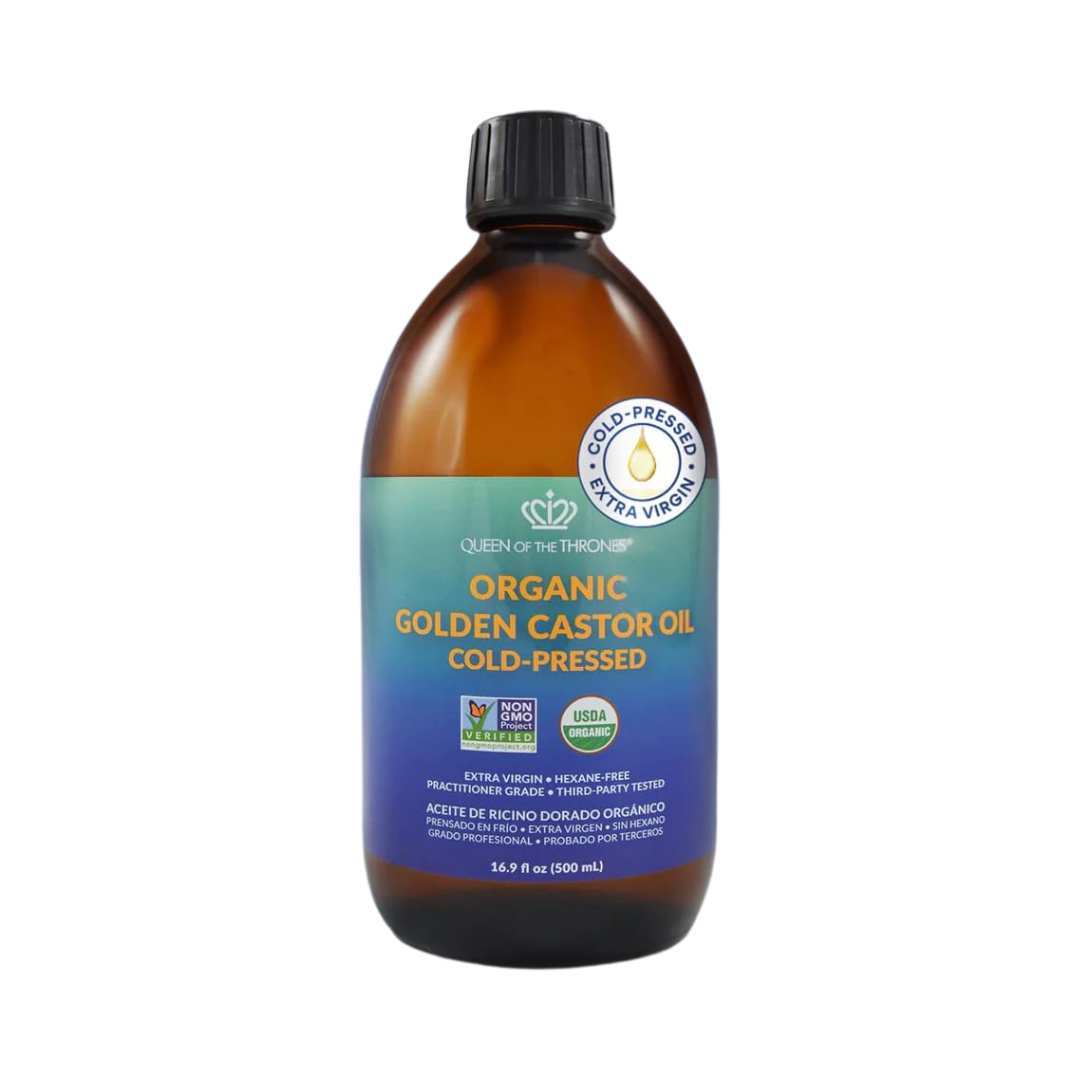 Queen of the Thrones Organic Golden Castor Oil, 16.9 oz / 500 ml