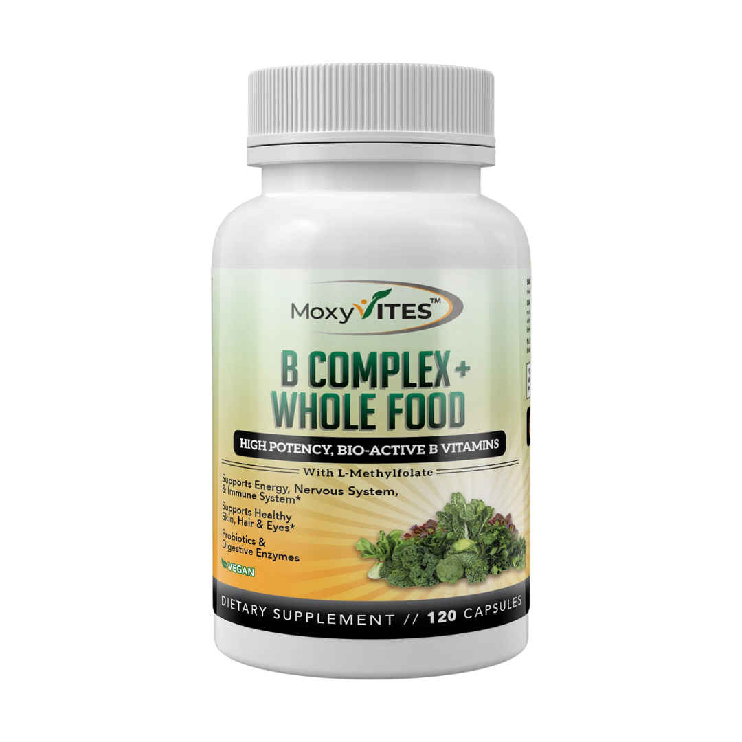 MoxyVites B-Complex + Whole Food, 120 Capsules